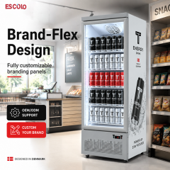 Double Door Beverage Display Cooler for Retail & Supermarkets