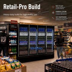 Double Door Beverage Display Cooler for Retail, Supermarkets & Convenience Stores