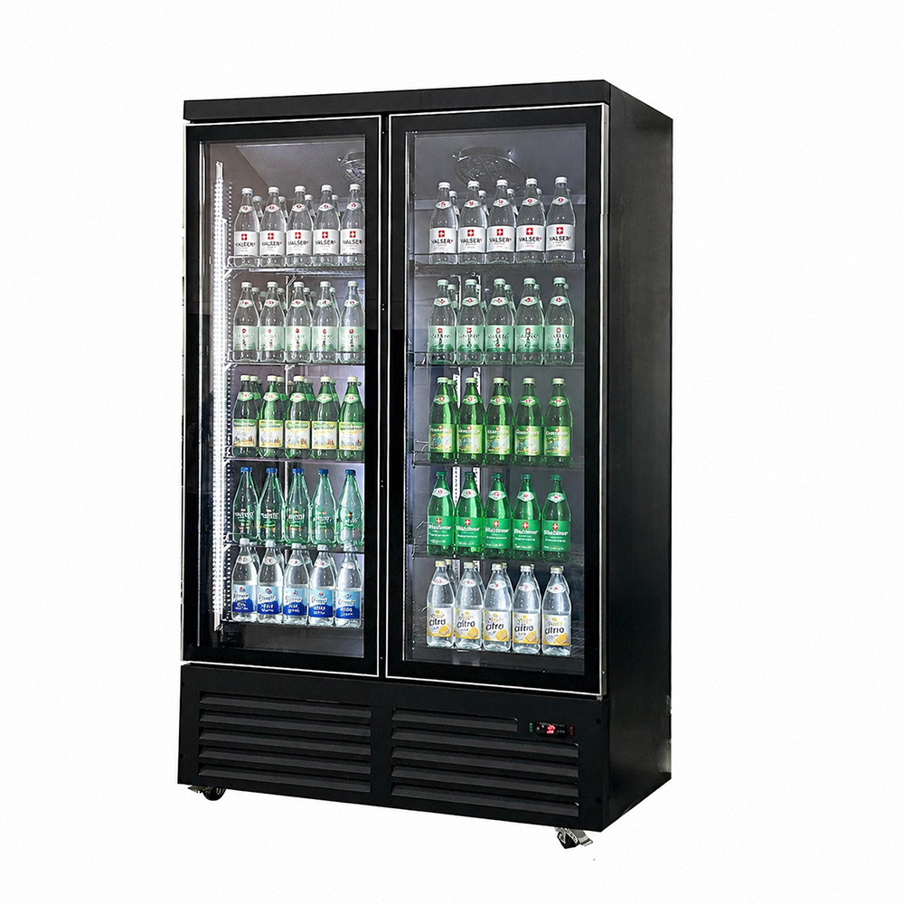 Double Door Beverage Display Cooler for Retail, Supermarkets & Convenience Stores
