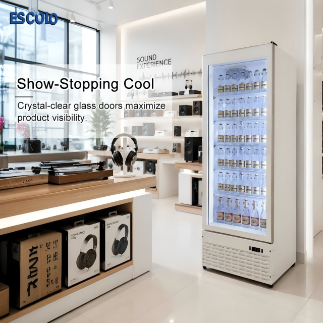 Single Door Beverage Cooler | Bottom Mounted Compressor | For Supermarket and Convenience store Use