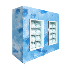 2 Glass Door Ice Storage Freezer | Large Capacity Commercial Ice Storage Cabinet