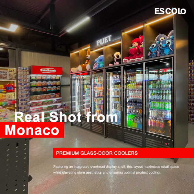 Six Temper Glass Door Supermarket Refrigerator with Large Capacity for Beverage Cooler