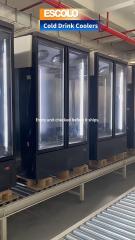 Two Door Commercial Refrigerator for Supermarkets & Retail Display with Fan cooling & LED Lighting