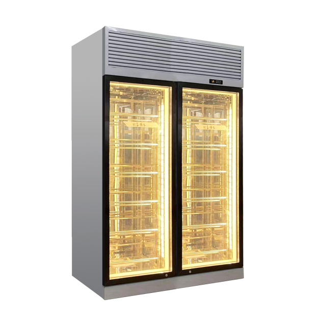 Premium Heated Glass Door Wine Display Cabinet for Restaurants & Bars | Commercial Wine Refrigerator Cooler