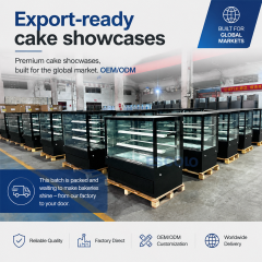 Bakery Display Case with Optional Humidifier & 48H Freshness Keeping, Commercial Cake Chiller for Patisserie