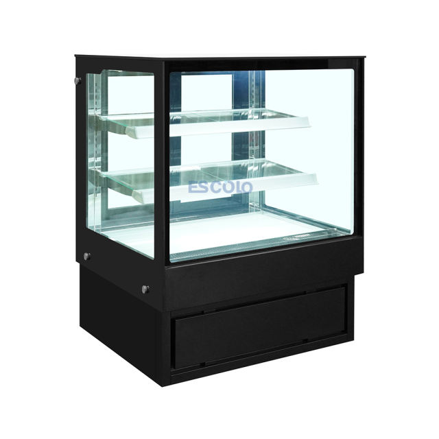 Bakery Display Case with Optional Humidifier & 48H Freshness Keeping, Commercial Cake Chiller for Patisserie