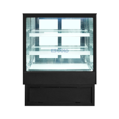 Bakery Display Case with Optional Humidifier & 48H Freshness Keeping, Commercial Cake Chiller for Patisserie