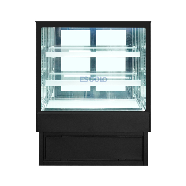 Bakery Display Case with Optional Humidifier & 48H Freshness Keeping, Commercial Cake Chiller for Patisserie