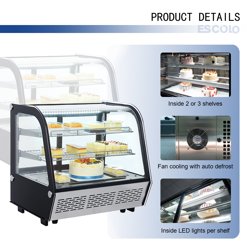 Modern Bakery Refrigeration Solution with Dessert Fridge for Retail Display