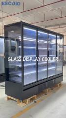 B2B Commercial Four Sliding Glass Door Display Open Chiller Large Capacity for Soft Drink Storage and Showcase