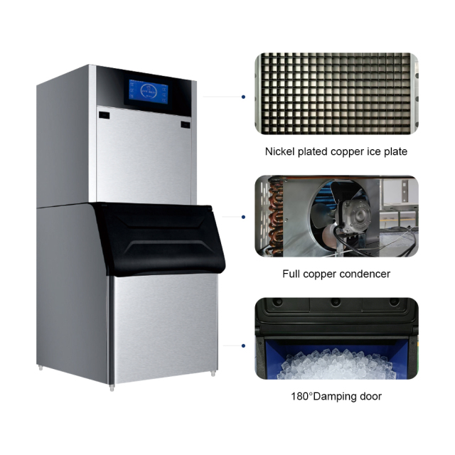 Commercial Ice Maker Machine Single Door with Large Ice Storage Bin
