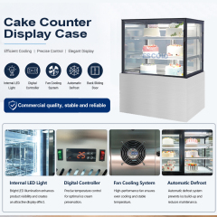 Bakery shops rely on this unit with a dessert fridge for fresh cake display and storage