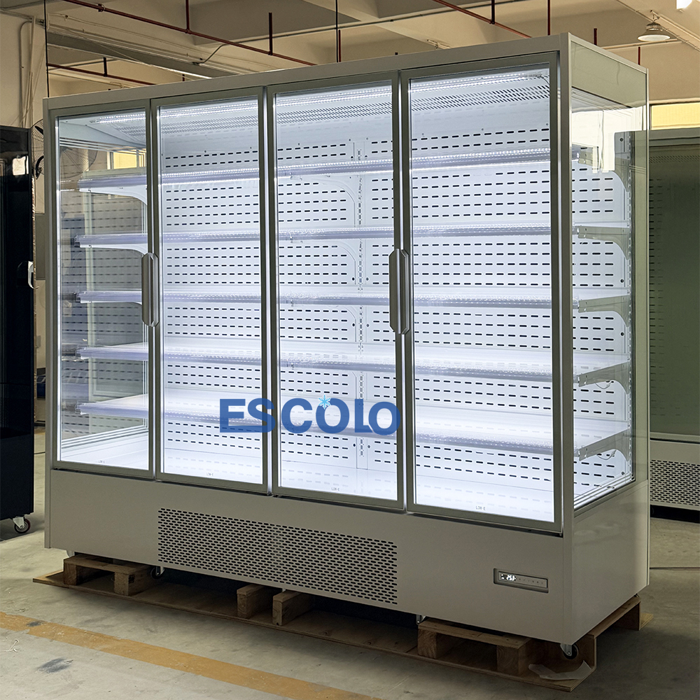4 Door Commercial Open Chiller | Large Capacity Supermarket Display Refrigerator