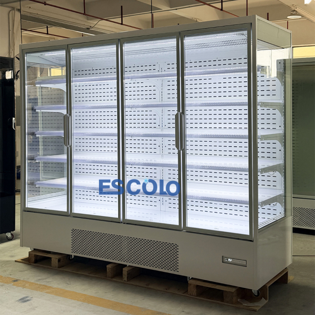 4 Door Commercial Open Chiller | Large Capacity Supermarket Display Refrigerator