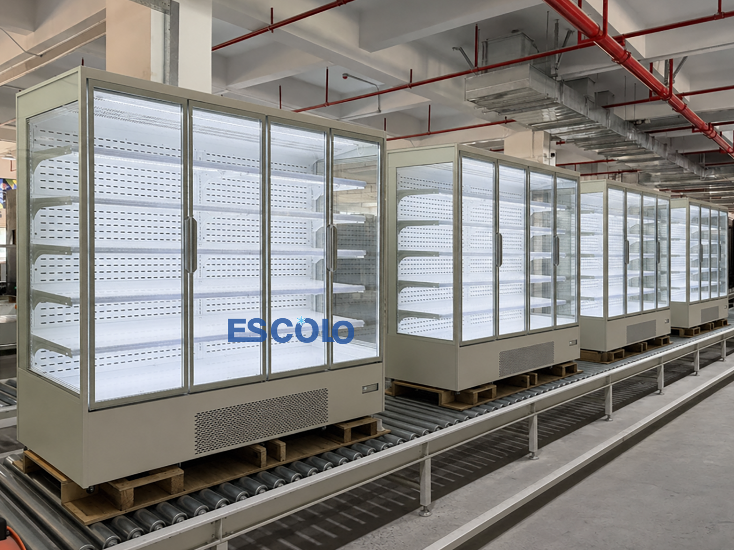 4 Door Commercial Open Chiller | Large Capacity Supermarket Display Refrigerator