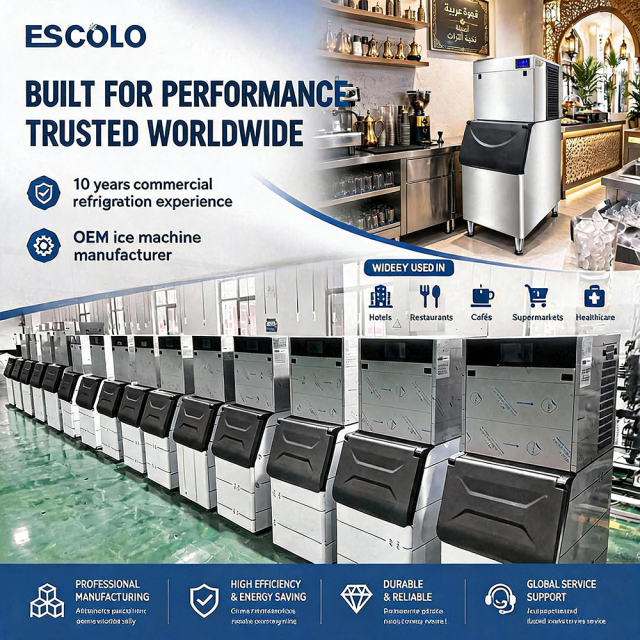 Commercial Ice Maker Machine Single Door with Large Ice Storage Bin
