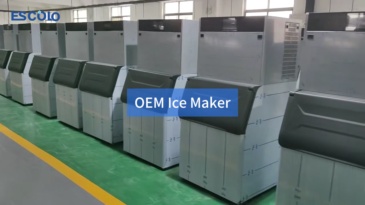 ESK High-Capacity Ice Cube Maker Series — 130KG to 1500KG/24H Production | Industrial-Grade Ice Machines with Large Storage Bins