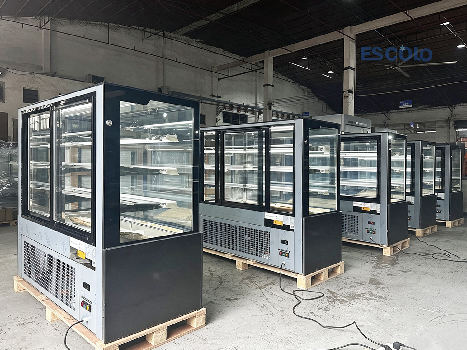 Commercial Bakery Display Refrigerator with Glass Fridge for Dessert Retail Presentation