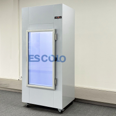 Upright Ice Storage Bin for Retail Shops with LED Lighting and Flexible Cooling