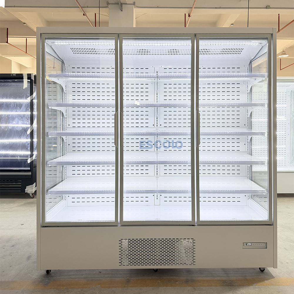 BFG-1880 3-Door Air Curtain Chiller for Supermarket Display