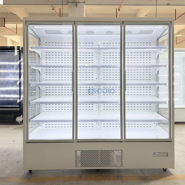 BFG-1880 3-Door Air Curtain Chiller for Supermarket Display