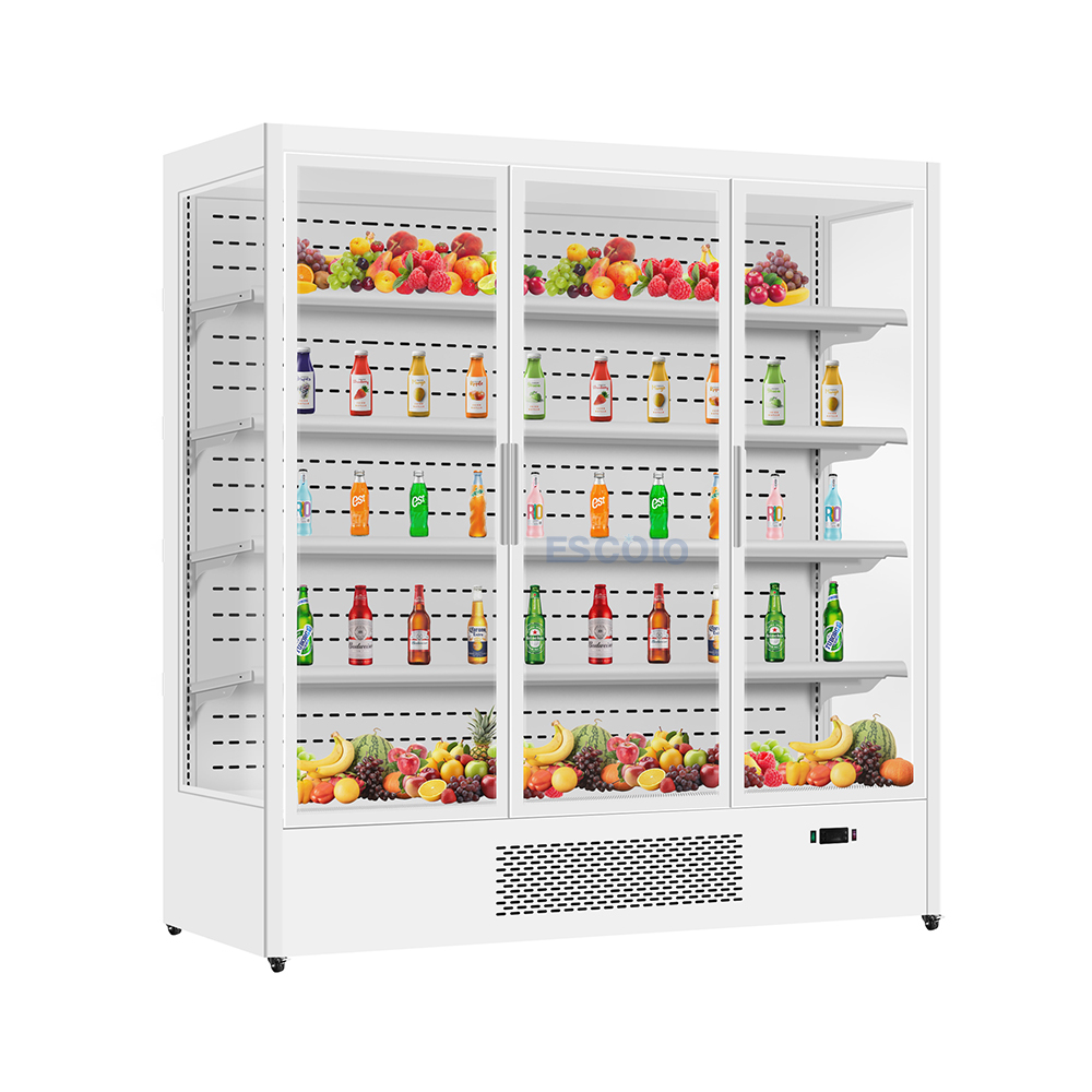 BFG-1880 3-Door Air Curtain Chiller for Supermarket Display