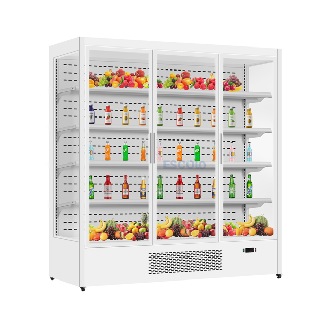 BFG-1880 3-Door Air Curtain Chiller for Supermarket Display