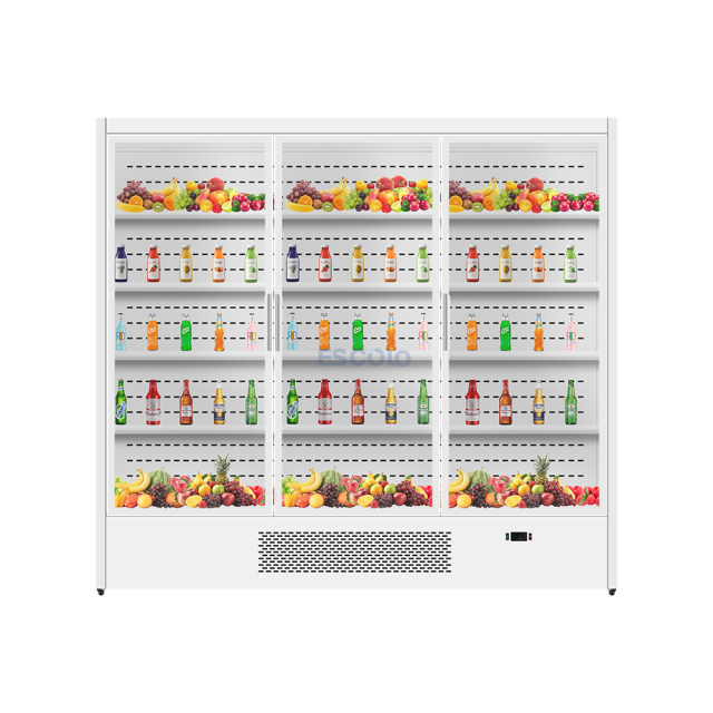 BFG-1880 3-Door Air Curtain Chiller for Supermarket Display