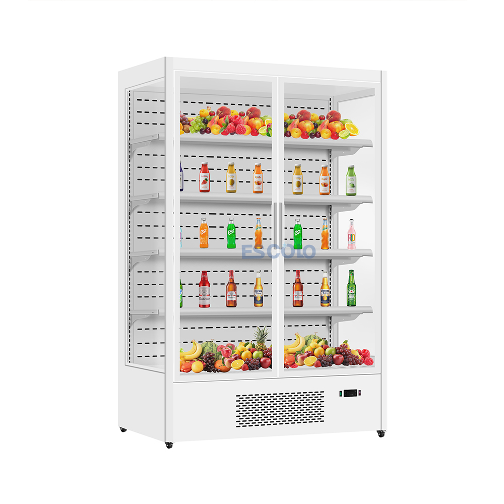 2 Door Commercial Chiller with Frameless Glass Doors for Supermarkets & Grocery Stores