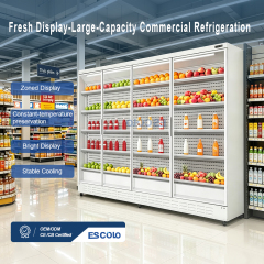 Four-Door Multideck Chiller for Supermarket Refrigerated Display