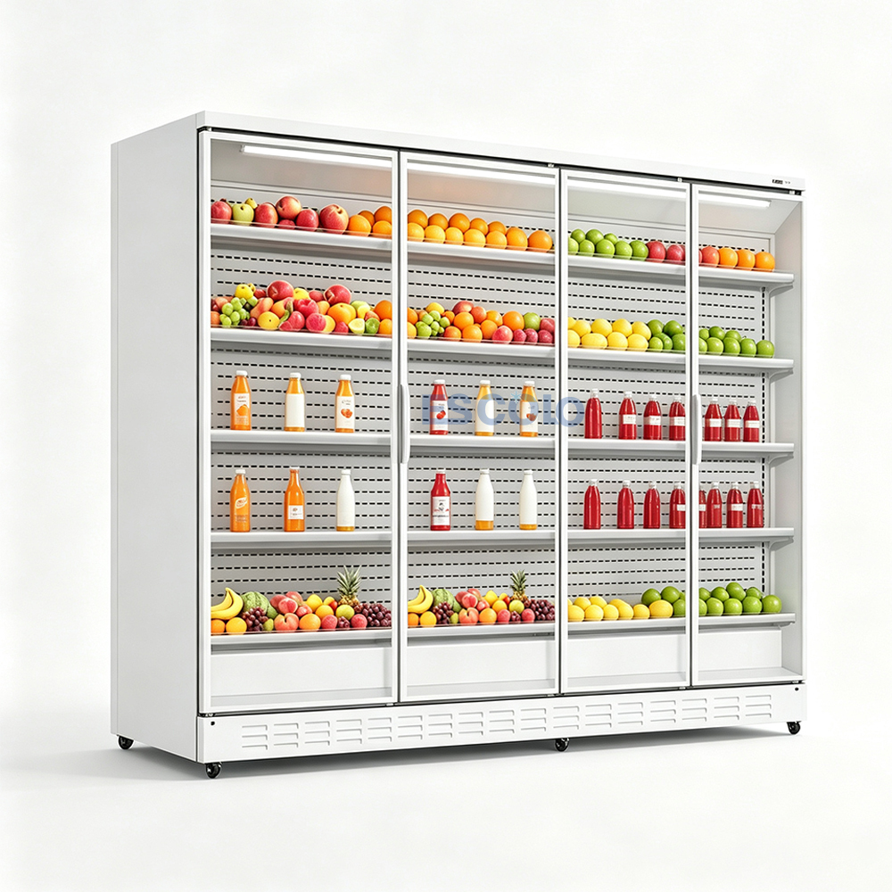 Four-Door Multideck Chiller for Supermarket Refrigerated Display