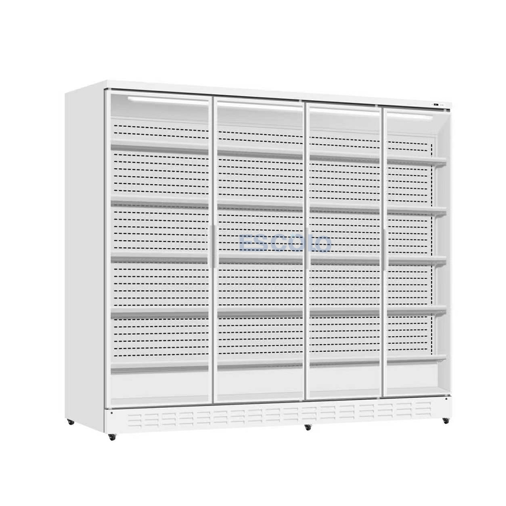 Four-Door Multideck Chiller for Supermarket Refrigerated Display