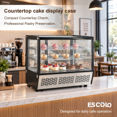 Commercial Countertop Refrigerated Display Case for Cakes, Desserts and Bakery Products