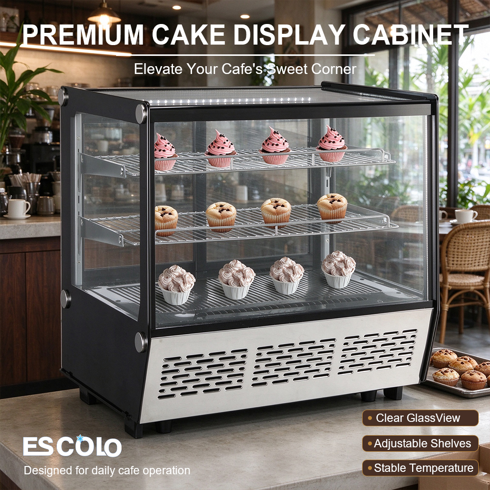 Commercial Countertop Refrigerated Display Case for Cakes, Desserts and Bakery Products