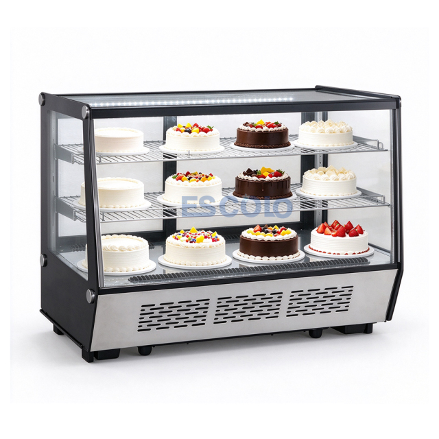 Commercial Countertop Refrigerated Display Case for Cakes, Desserts and Bakery Products