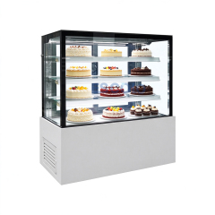 ESK-1400A2 Commercial Cake Display Fridge – Black Marble Bakery Showcase Cabinet