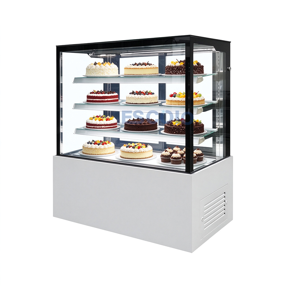 Refrigerated Cake Display Cabinet with Fan Cooling for Cafés and Dessert Shops