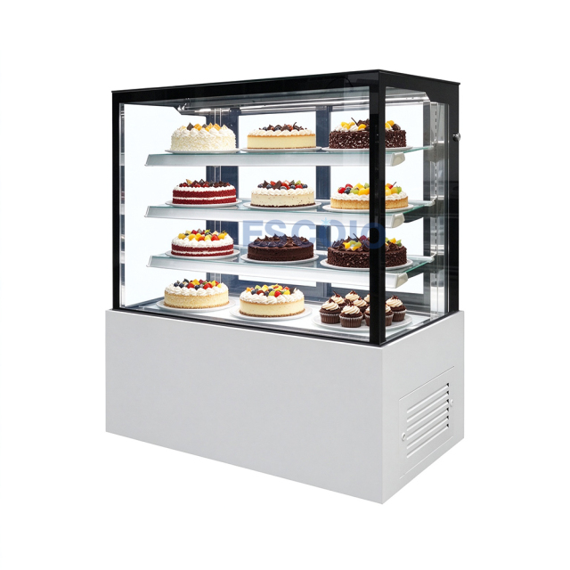 Refrigerated Cake Display Cabinet with Fan Cooling for Cafés and Dessert Shops