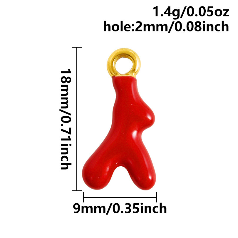 Fashion pendant with red oil dripping marine series DIY jewelry accessories bracelet necklace pendant matching charms