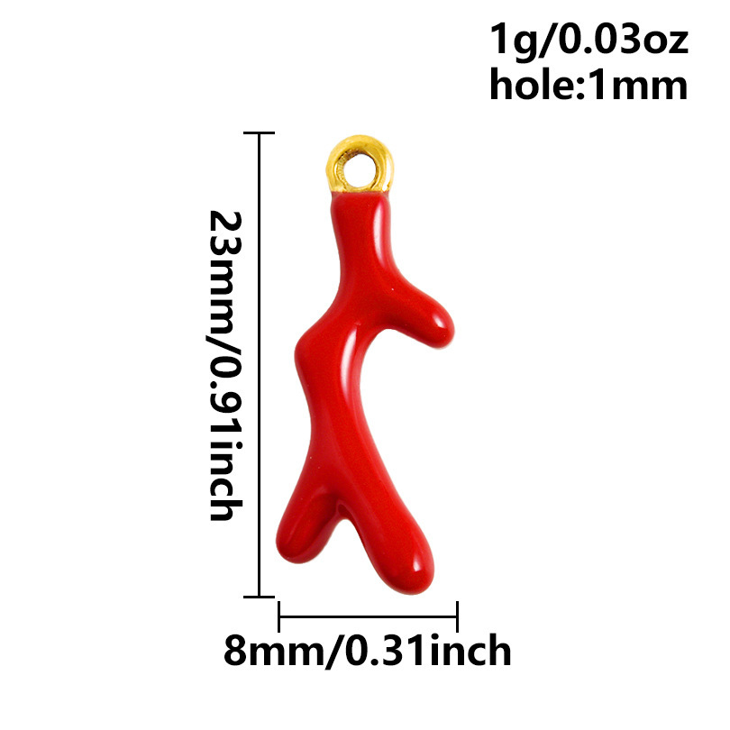 Fashion pendant with red oil dripping marine series DIY jewelry accessories bracelet necklace pendant matching charms