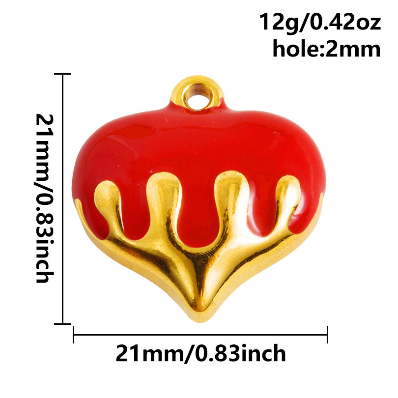 Fashion pendant with red oil dripping marine series DIY jewelry accessories bracelet necklace pendant matching charms