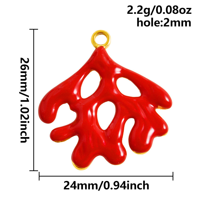 Fashion pendant with red oil dripping marine series DIY jewelry accessories bracelet necklace pendant matching charms