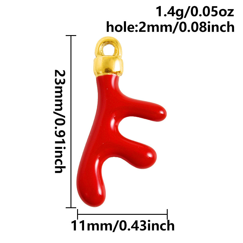 Fashion pendant with red oil dripping marine series DIY jewelry accessories bracelet necklace pendant matching charms