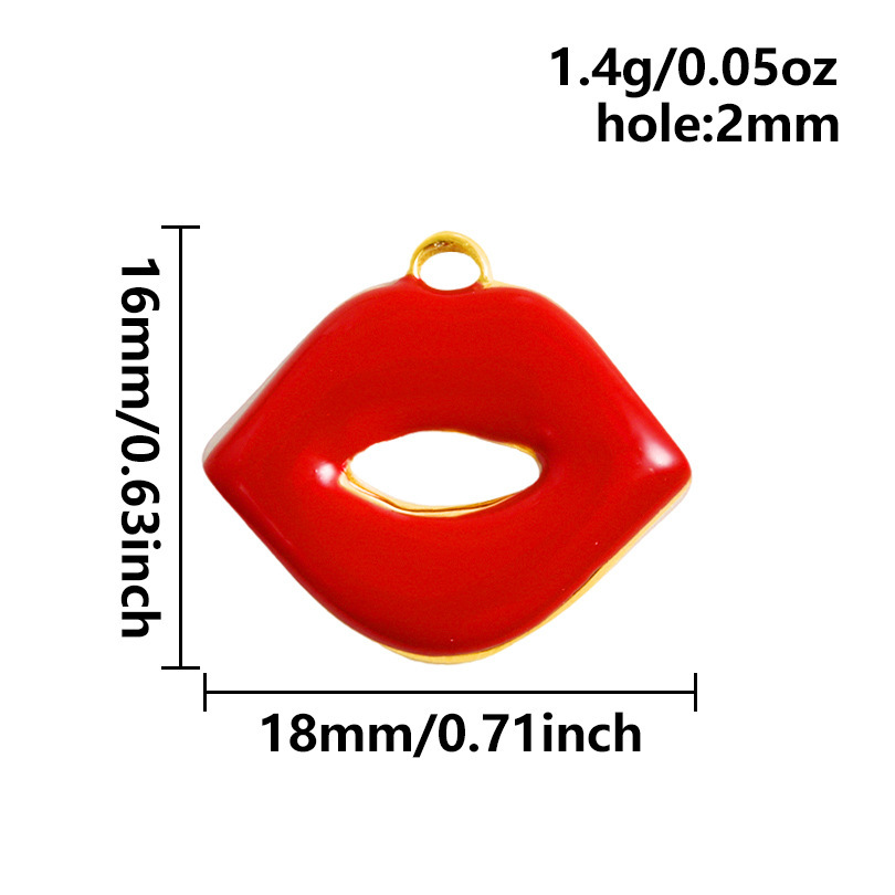 Fashion pendant with red oil dripping marine series DIY jewelry accessories bracelet necklace pendant matching charms