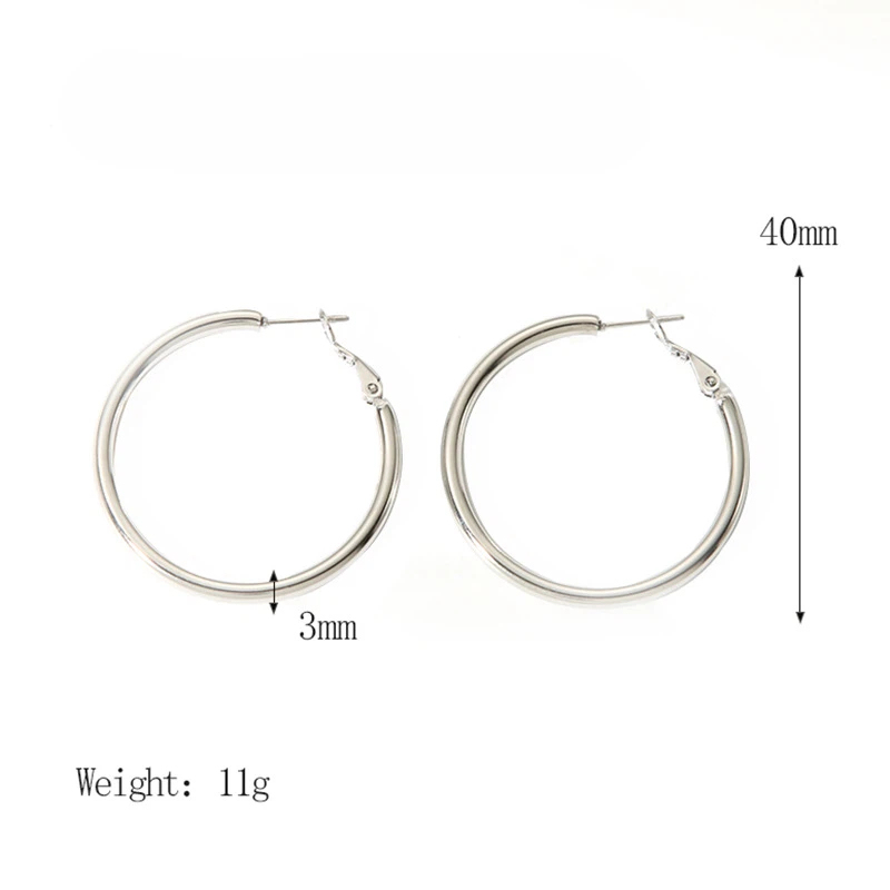 Stainless steel earrings jewelry gold plated hoop earrings for women