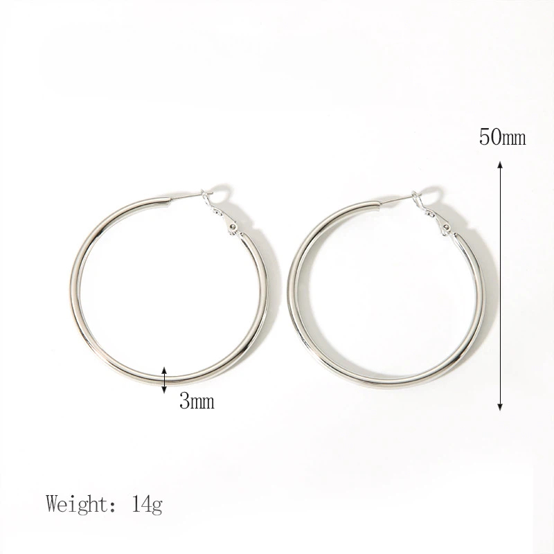 Stainless steel earrings jewelry gold plated hoop earrings for women