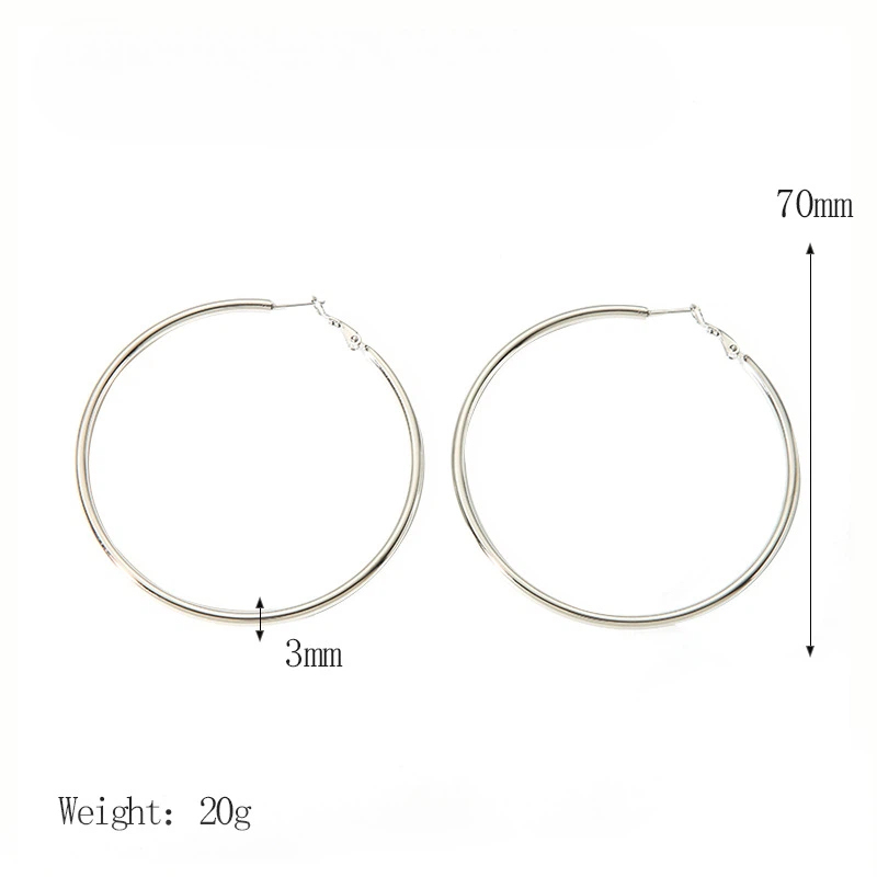 Stainless steel earrings jewelry gold plated hoop earrings for women
