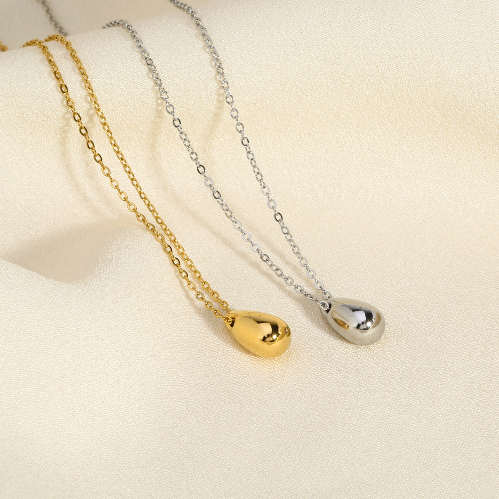 Fashion necklace for women stainless steel jewelry gold teardrop necklace for women