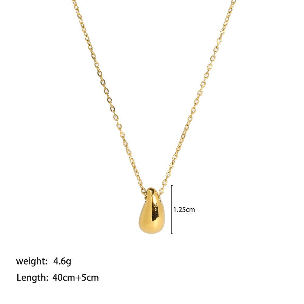 Fashion necklace for women stainless steel jewelry gold teardrop necklace for women