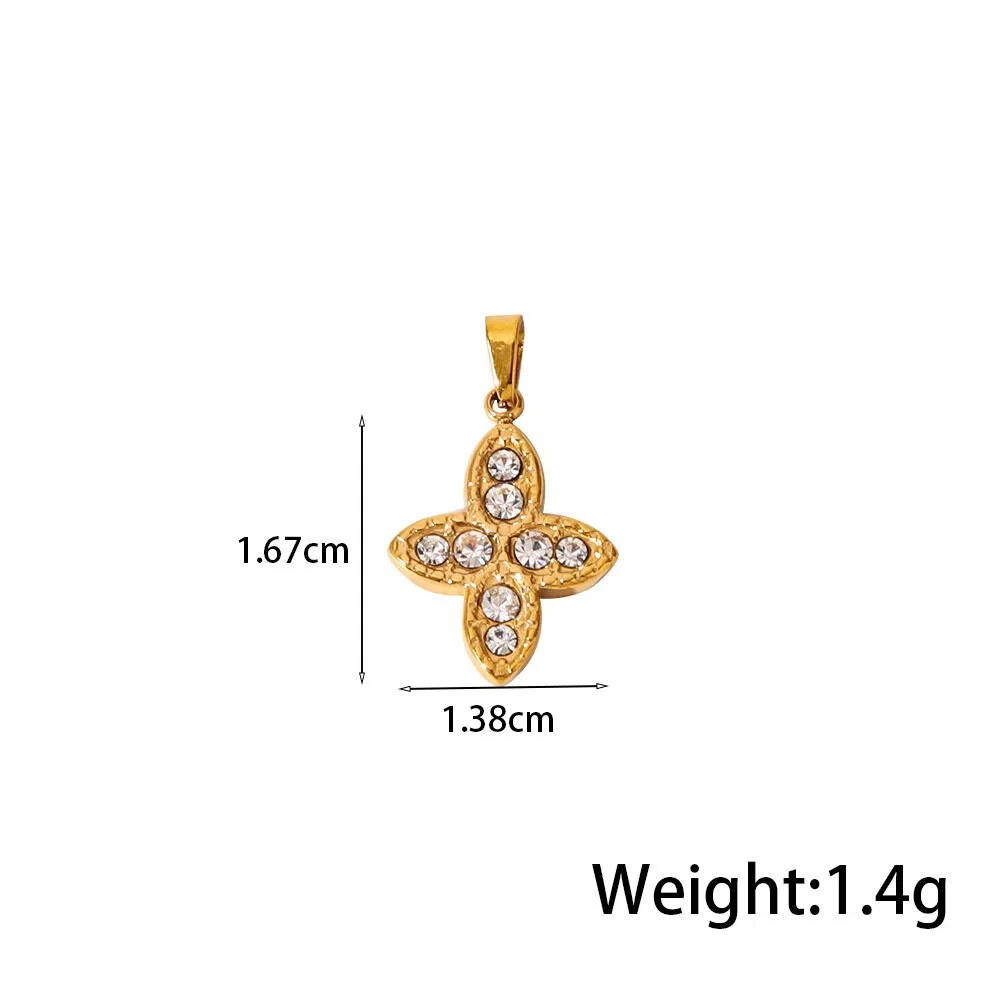 Best-Selling DIY Pendants Stainless Steel Charms - Retro Gemstone Jewelry for Women